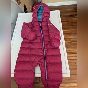 LL Bean baby Ultralight 650 Down Snowsuit